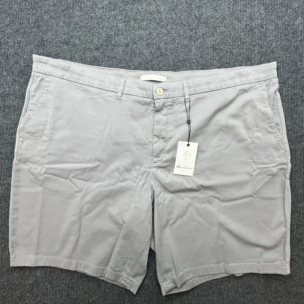 Robert Graham Mens Chino Shorts Grey Size 44 Luxury Preppy Casual New